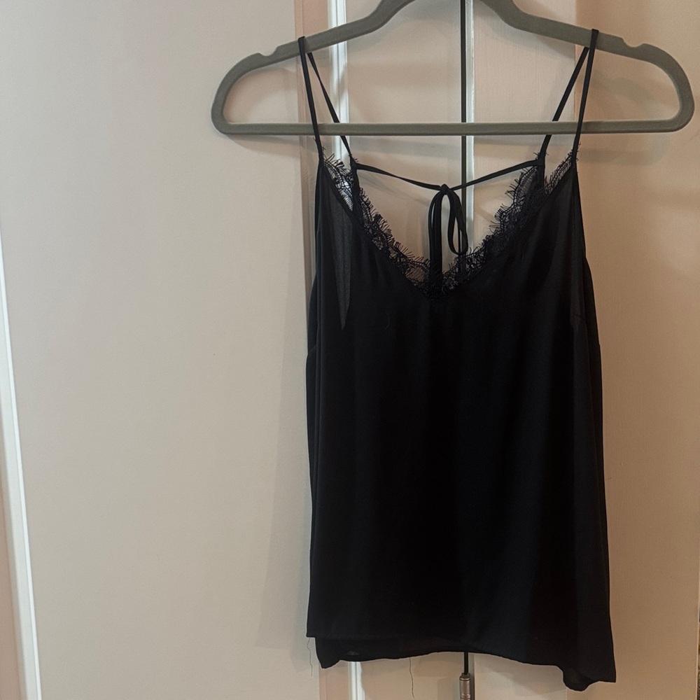Lush Black Lace Detail Camisole